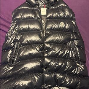 Moncler Shiny Black Puffer Vest